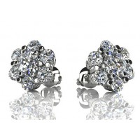 1.50 ct Round Cut Diamond Stud Earrings in Screw Back 1.50 ct Round Cut Diamond Stud Earrings in Screw Back